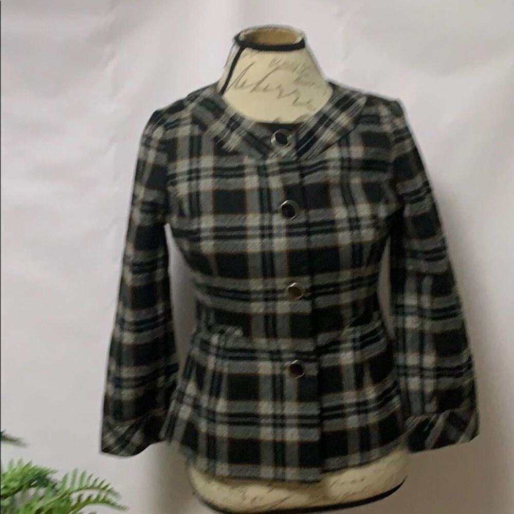 NWT SANDRO SPORTSWEAR PLAID BLAZER SZ S
